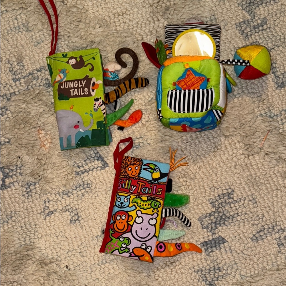 JellyCat Colorful Baby Soft Books Set and Block